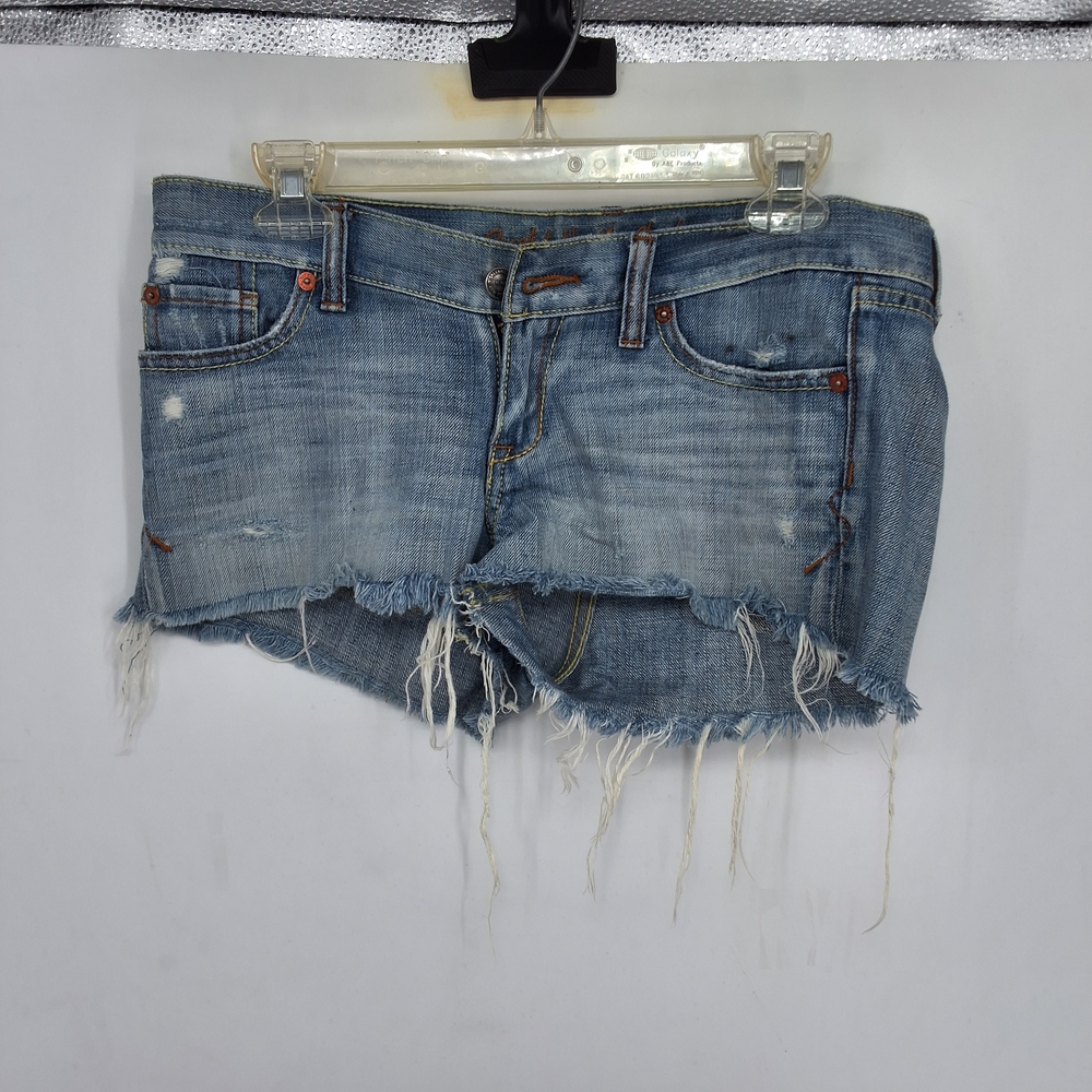 Ruehl No.925 Sz 27 Light Blue Distressed Jean Shorts